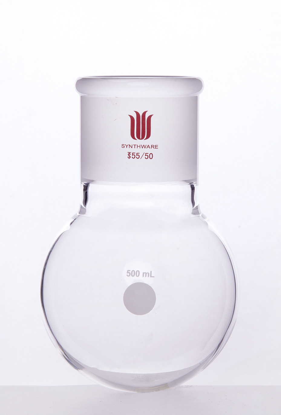 单颈圆底球瓶,厚壁高强度,磨口:55/50,500ml