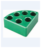 绿色1/4圆加热模块 8ml 反应管 6孔 孔径：17.75mm 孔深：26mm
